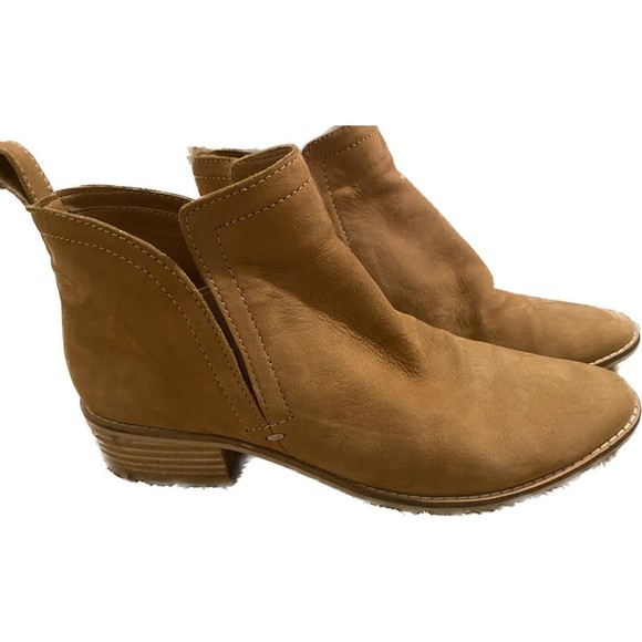 Dolce Vita Tessey Ankle Booties Brown Suede Women's Size 9 Shoes Slip-On Boots - Picture 1 of 7